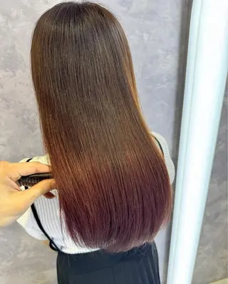 ミディアム カラー エクステ×ブリーチ 😈ちあき😈のヘアスタイル