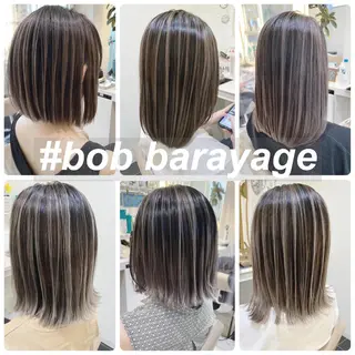 ミディアム カラー 山崎俊輔/髪質改善 /バレイヤージュのヘアスタイル