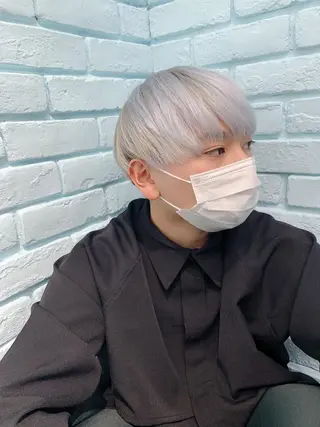 ショート カラー メンズ メンズモテパーマ💙 fuwaのヘアスタイル
