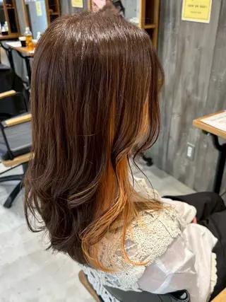 ミディアム カラー 山本 望華のヘアスタイル