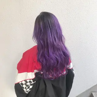 ロング カラー インナーカラー/天神 ブリーチ/吉田のヘアスタイル