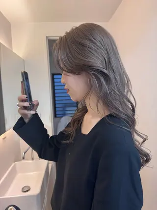 ロング カラー ムロ 二子玉川駅のヘアスタイル