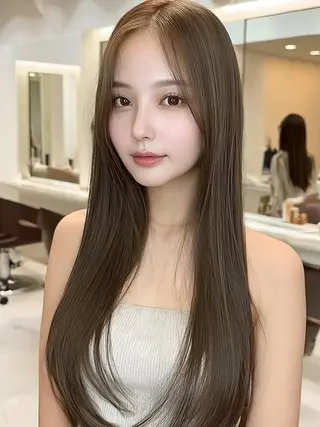 セミロング カラー FOCUS JAPANのヘアスタイル