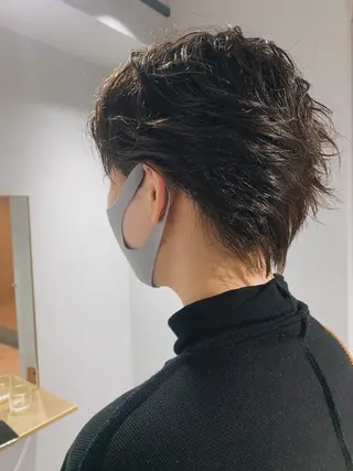 ショート カラー パーマ ボブパーマコテ巻き風 パーマNo1深江秀平のヘアスタイル