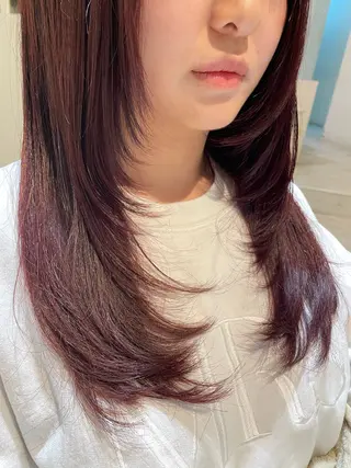 セミロング 河津 彩香のヘアスタイル