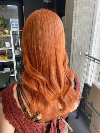 セミロング カラー ヘアアレンジ 🌟🍒ハイトーン 韓国ヘア/ユウミのヘアスタイル