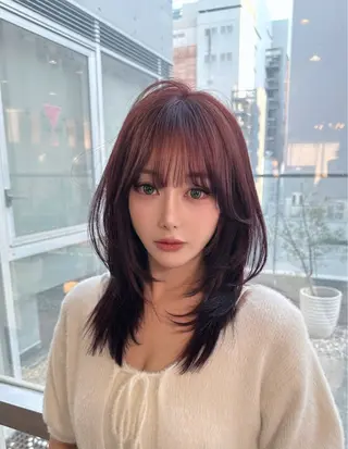 ミディアム 隅野 恭生のヘアスタイル