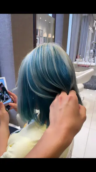 ミディアム カラー ヘアアレンジ ✂︎山﨑 涼太✂︎のヘアスタイル