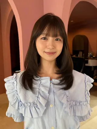 セミロング 透明感カラー♡ 原宿美容室¦Rinaのヘアスタイル