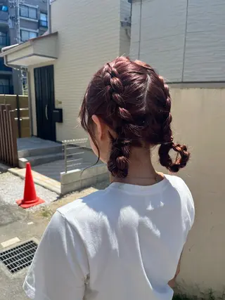 セミロング カラー ヘアアレンジ 愛されカラー🩷 はるなのヘアスタイル