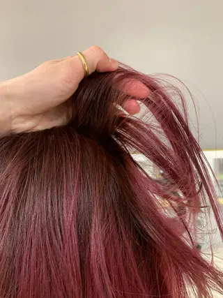 セミロング カラー パーマ ボブパーマコテ巻き風 パーマNo1深江秀平のヘアスタイル