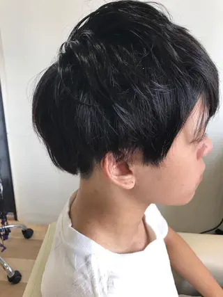 パーマ メンズ 豊中駅3分eha レッスンモデルのヘアスタイル