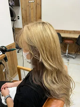 ロング カラー 🌈ダブルカラー🌈 💚みやのしんじ💚のヘアスタイル