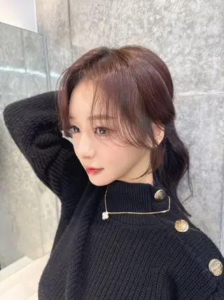 ロング カラー shion 透明感カラーのヘアスタイル