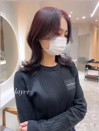 ミディアム YUKI / レイヤーカット🤍のヘアスタイル