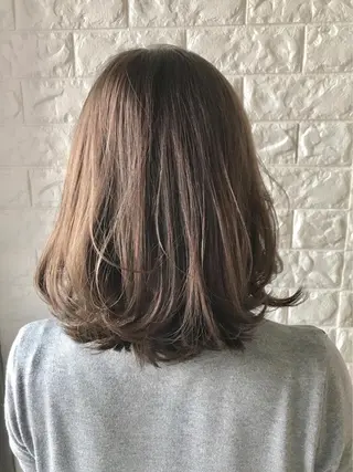 ミディアム カラー 髪質改善縮毛矯正 美容師✂️山崎竜二のヘアスタイル