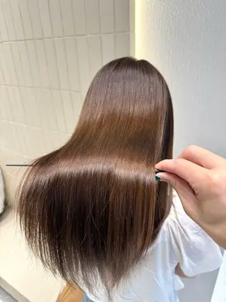 ロング カラー パーマ ヘアアレンジ 縮毛矯正/髪質改善/ ブリーチ毛/木元渓太のヘアスタイル