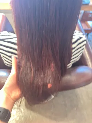 ロング カラー 髪質改善カラー ベージュ🤎YUMEのヘアスタイル