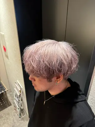 カラー パーマ メンズ ブリーチ/パーマ特化 片平和寿のヘアスタイル