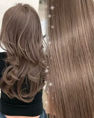 ロング カラー 河合 愛実のヘアスタイル
