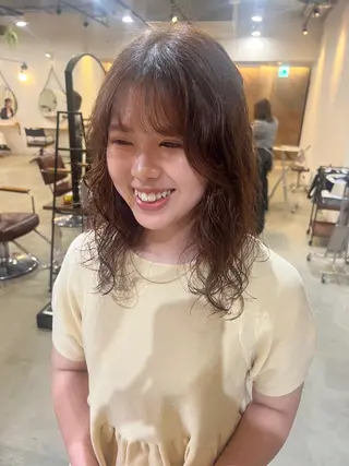 ミディアム パーマ beleefric 🩵チセのヘアスタイル