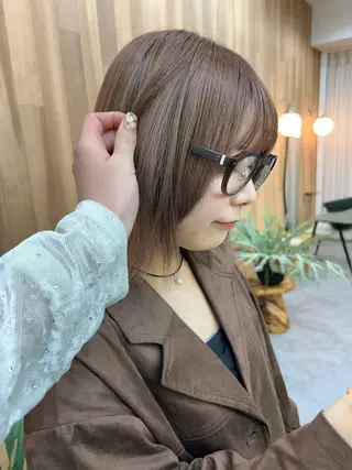 ミディアム カラー 田村 雪華のヘアスタイル