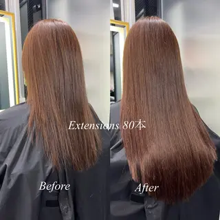 ロング カラー シールエクステ特化 ハイトーン、NANAのヘアスタイル