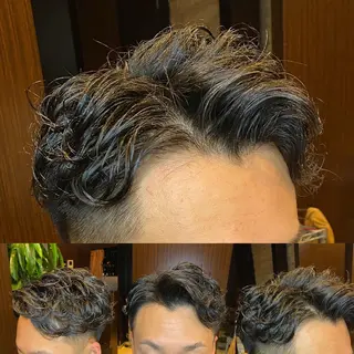 ミディアム 北川 竜也のヘアスタイル