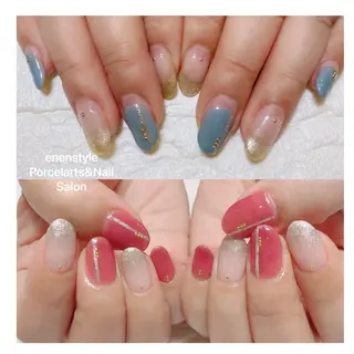 ミディアム ネイル 🐾enen style 🐾のネイルデザイン
