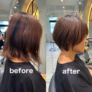 ショート 縮毛矯正/レイヤー taiga🧡のヘアスタイル
