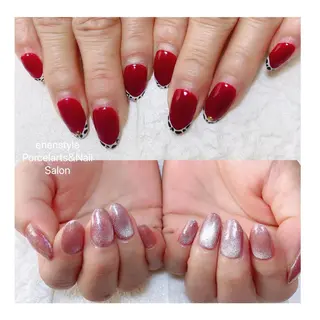 ミディアム ネイル 🐾enen style 🐾のネイルデザイン