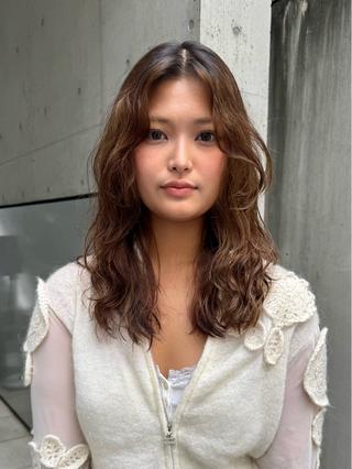 ミディアム パーマ 🌀デジタルパーマ ボブ　萩原　龍のヘアスタイル