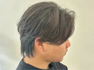ショート センターパート 韓国ヘア・綾也のヘアスタイル