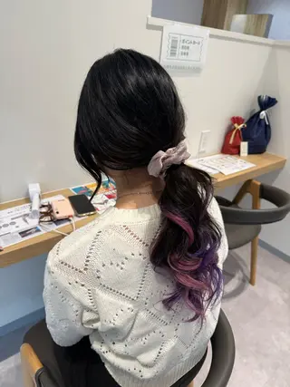 ロング カラー 長谷川 紗羅のヘアスタイル