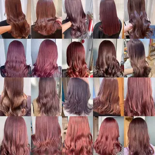 ミディアム カラー ヘアアレンジ なつき/艶ピンク/ girly hairのヘアスタイル