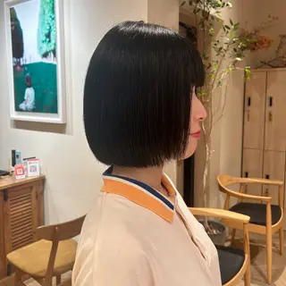 ミディアム 大山杏奈/ショート ボブ/カットモデルのヘアスタイル