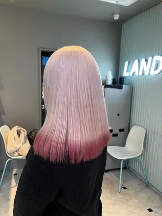 セミロング カラー ブリーチカラー 🩵MIZUKIのヘアスタイル