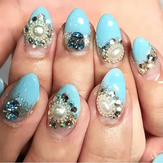 ネイル 渋谷/チップ長さ出し 👑アプレgel-xのネイルデザイン