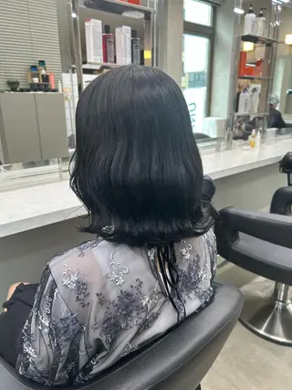 ミディアム カラー パーマ ヘアアレンジ メンズ キッズ ネイル マツエク・マツパ アイブロウ 🦋縮毛/韓国レイヤ ー/透明感カラー🦋のヘアスタイル