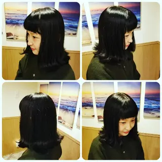 ミディアム カラー spa hair ark 富井直美のヘアスタイル