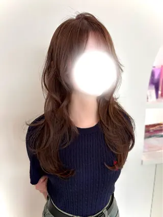 ロング カラー 河合 愛実のヘアスタイル