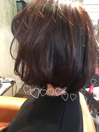 ミディアム カラー パーマ ヘアアレンジ 谷﨑 仁美のマツエク・マツパデザイン