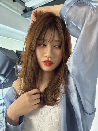 セミロング 山本 龍亜のヘアスタイル