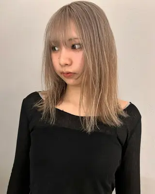 セミロング カラー ケアパーマ/ケアブリ ーチdaisukeのヘアスタイル