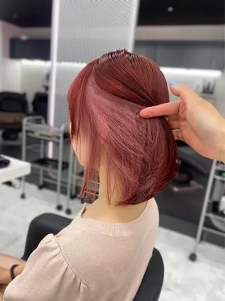 ミディアム 💖似合わせカラー ブリーチ💖レイヤーのヘアスタイル