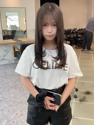 ロング カラー 石川 達也のヘアスタイル