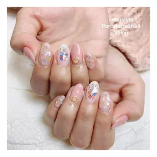ミディアム ネイル 🐾enen style 🐾のネイルデザイン