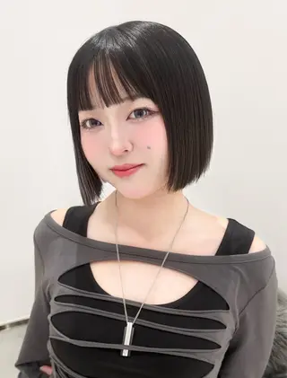 ショート カラー ヘアアレンジ 縮毛矯正🤍 盛れるボブ/ひかりのヘアスタイル