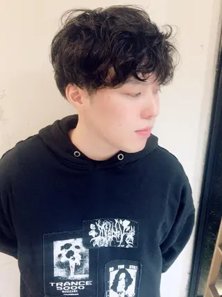ショート カラー パーマ ヘアアレンジ メンズ ちこ .のヘアスタイル