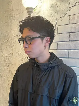 ショート パーマ メンズ ✂︎メンズ特化船橋 パーマ優希のヘアスタイル
